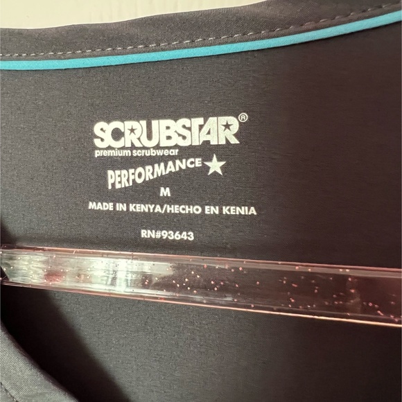 Scrubstar Women's Fashion Premium Performance Mock Wrap Pewter Scrub Top M - Picture 7 of 9